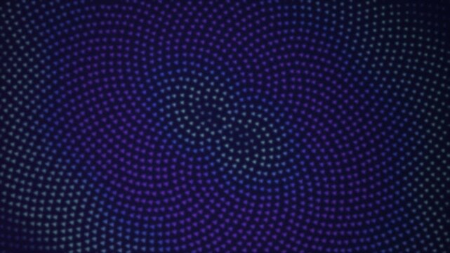 Dark purple abstract background, glowing digital dot patterns, futuristic swirling halftone texture, elegant motion graphics for technology