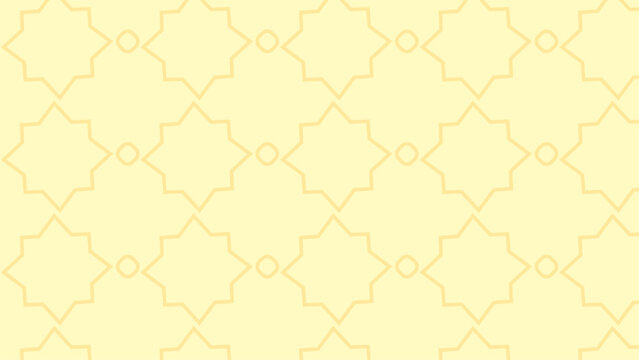 Light Yellow Islamic Geometric Pattern Seamless Background Flat Vector Illustration   