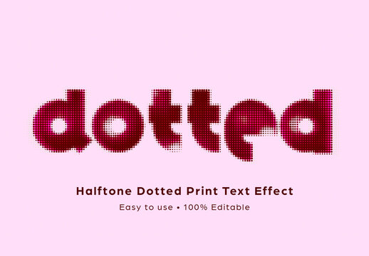 Halftone Dotted Print Text Effect
