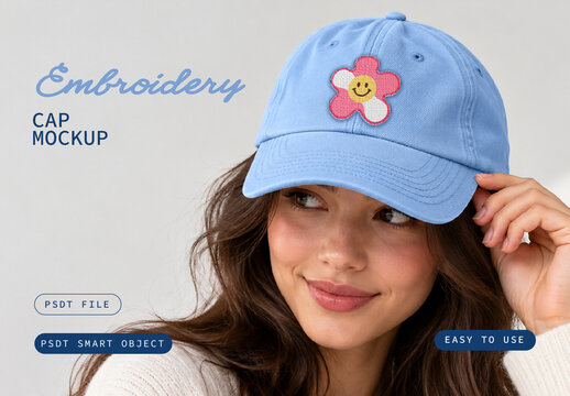 Embroidery Cap Mockup