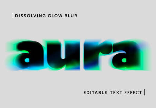 Dissolving Glow Blur Text Effect