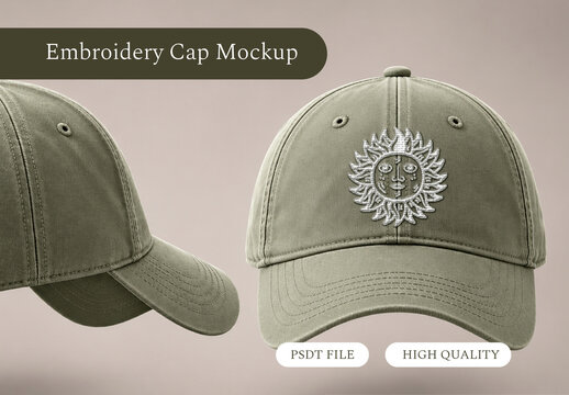 Embroidery Cap Mockup
