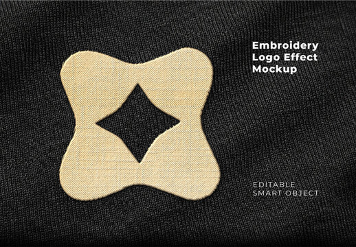 Embroidery Logo Effect Mockup