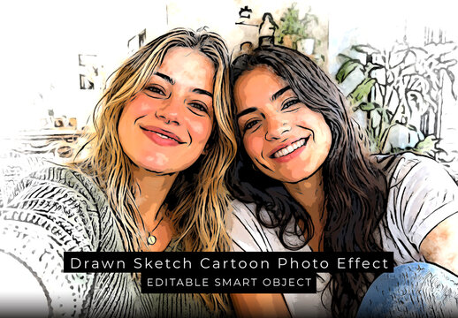Drawn Sketch Cartoon Photo Effect