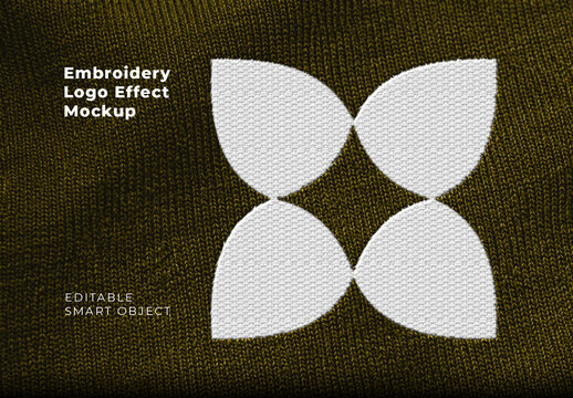 Embroidery Logo Effect Mockup