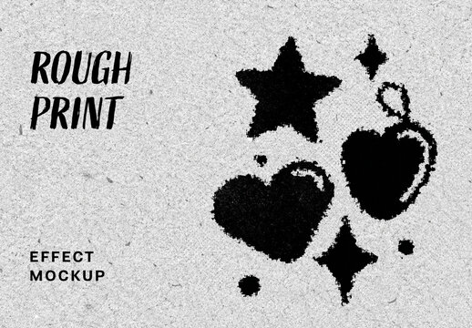 Rough Print Effect Mockup