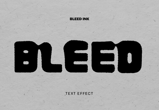 Bleed Ink Text Effect