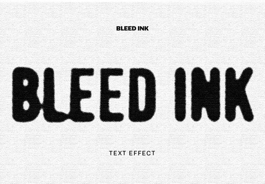 Bleed Ink Text Effect