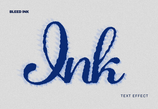 Bleed Ink Text Effect
