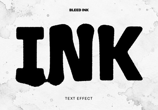 Bleed Ink Text Effect