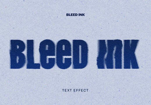 Bleed Ink Text Effect
