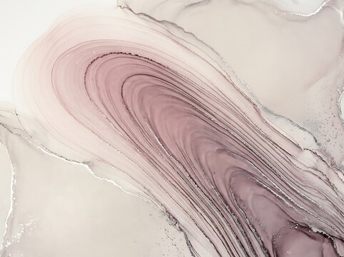 Pink abstract contour map on gray background