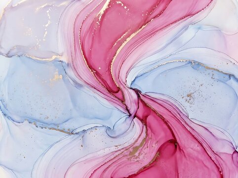 Pink abstract leaf vein design illustration