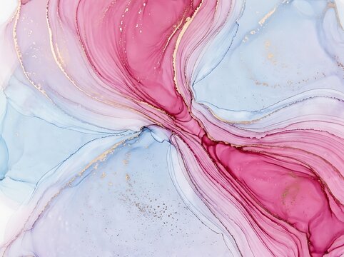 Abstract red vein network on light background