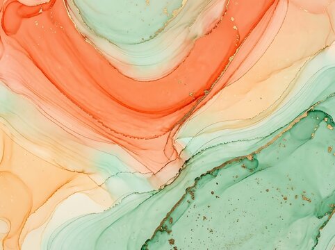 Abstract gradient map with contour lines