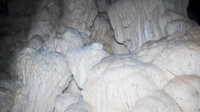 Limestone karst rock formations in Crystal Cave, Belize