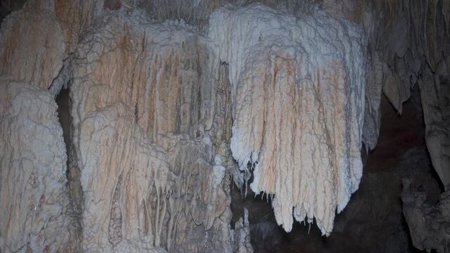 Limestone karst rock formations in Crystal Cave, Belize