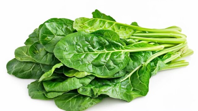 Fresh Green Bok Choy on White Background