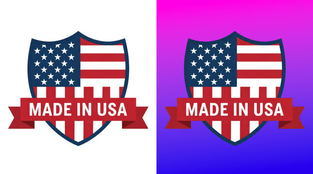 Made in USA shield emblem