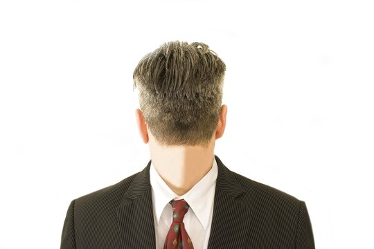 Business man with turned head