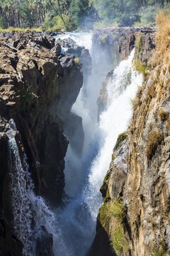Epupa Falls on the Kunene River, border between Angola and Namibia, Namibia