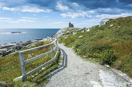 Stone lighthouse, Rose Blanche, southern Newfoundland, Canada