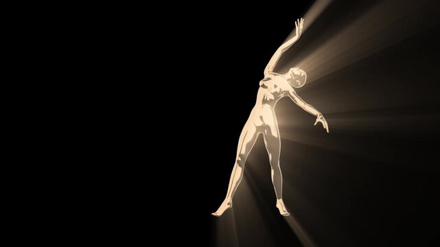 a Golden Classic dancer woman, or female dancer inside a party or event, Ideal for promoting a video or using for title credit or end credit. For highlighting a product or showcasing a project. Good f