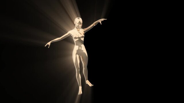 a Golden Classic dancer woman, or female dancer inside a party or event, Ideal for promoting a video or using for title credit or end credit. For highlighting a product or showcasing a project. Good f