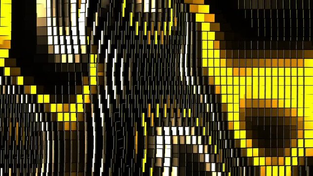 a cube wave animation, could be used as dj or vj visualizations. Ideal for background backdrops. colorful and playful, good for gaming and games. for lobbies lobby and high end display systems.