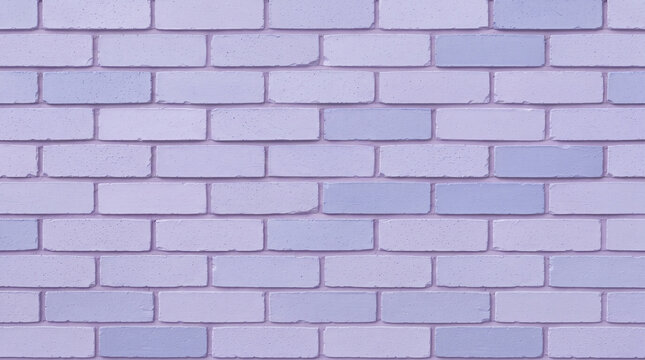 A seamless texture of a light purple brick wall with a repeating pattern, perfect for modern interior design backgrounds and architectural surfaces