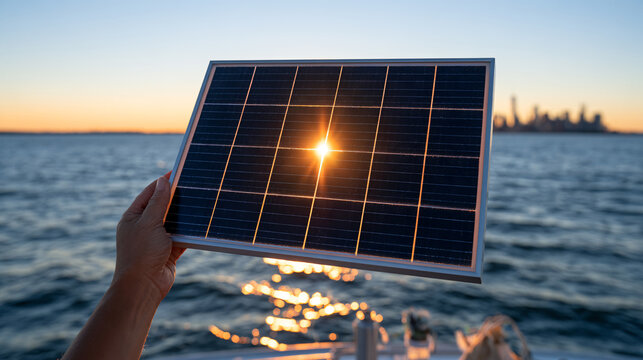 Sustainable Energy Sunset Cityscape