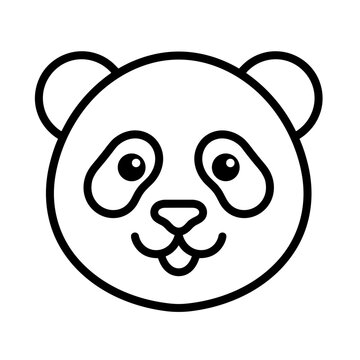panda face vector