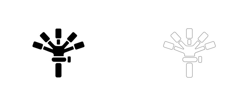 Garden lawn sprinkler vector icon filled and outline, automatic irrigation spray symbol.