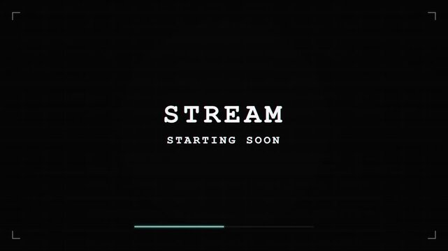 Black screen transition for live streaming video starting soon