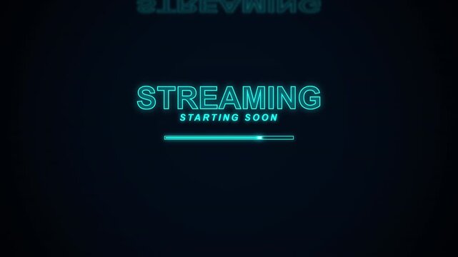 Minimalist black screen for live stream starting soon overlay