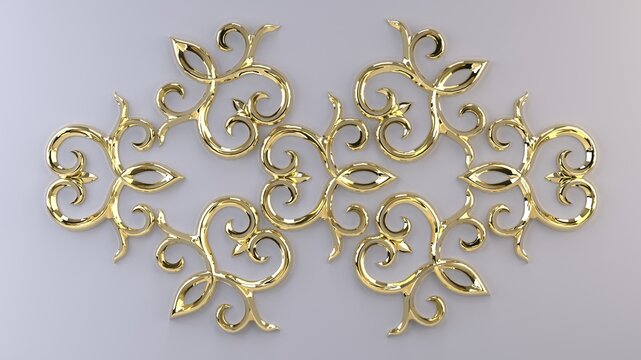 Luxury golden ornaments background template - wallpaper