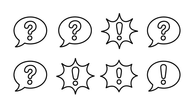 Element icon comic line set. Hand drawn element icon comic line effect cute sketch heart arrow. Bubble question exclamation speech sparkle surprise emoji flash. 