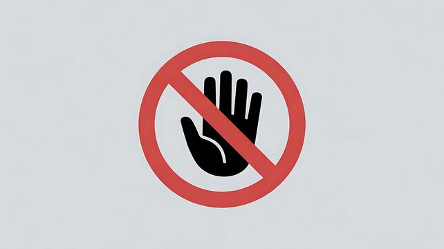 no authority symbol vector. prohibition button 