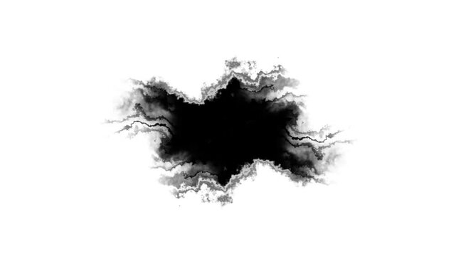 Black watercolor ink splatter effect, ink for cinematic video, Drop ink animation, textured visuals,4k video