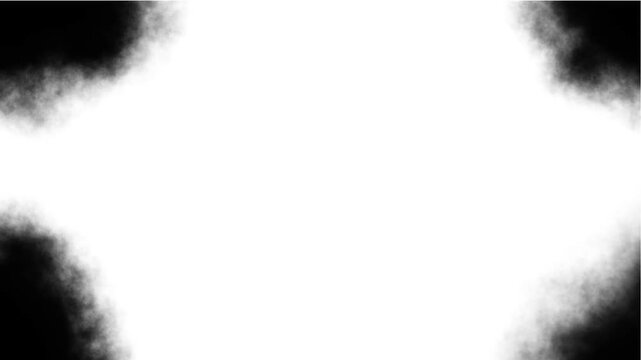 Black ink drops splatters luma Matte on white background