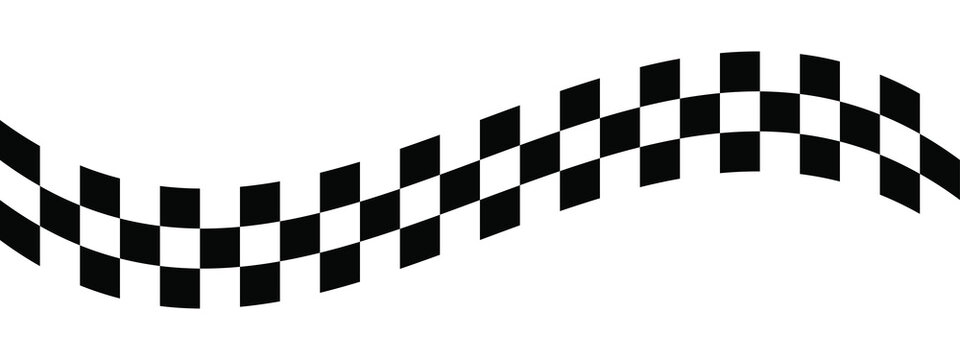 Dynamic racing flag design with dispersing black and red checkered pattern for speed icon. for motorsport, racing, finish line, motorsport, competition concept vector illustration
