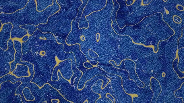 Seamless Loop Studio Grade Lapis Lazuli and 2 Gold Veins Motion Background 4K