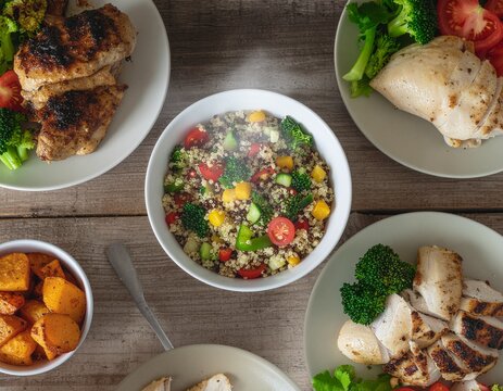 Healthy family dinner