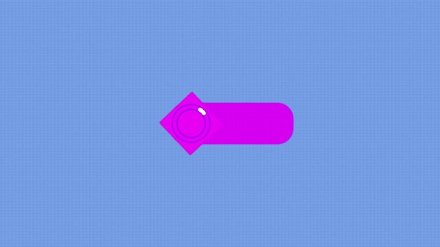Magenta digital progress bar animation with rotating circular loader and abstract diamond shape for apps, websites, presentations, and motion graphics.