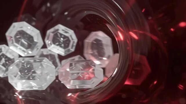 Faceted Diamond-White Creatine Monohydrate Crystal Influx