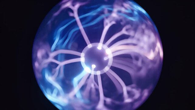 Electrical plasma sphere energy discharge abstract science concept
