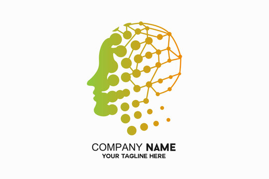 Human head organ logo