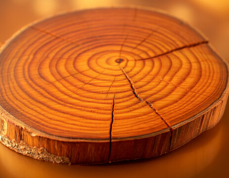 Cross Section Wood Grain Annual Rings Macro Texture
