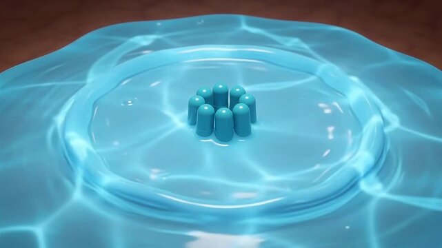 Radial Sky-Blue Biofilm Secretion and Mucosal Barrier Coating