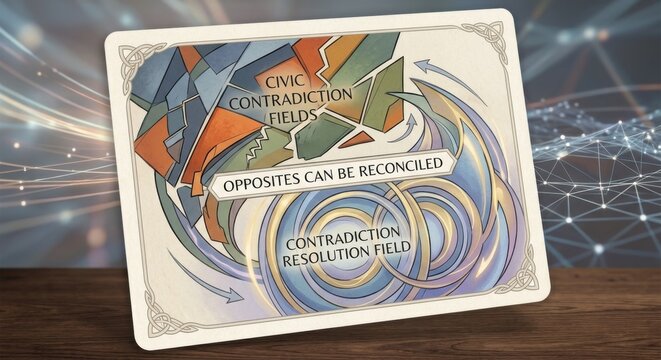 Visualizing Civic Contradiction Fields and Their Resolution
